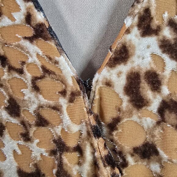 Nurture Westbound Plus Size 3X Faux Wrap Belt Dress Animal Print Velvet Burnout - Picture 16 of 16